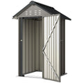 Outdoor Storage Shed with Lockable Door, Metal Garden Shed with 4 Vents for Backyard Patio