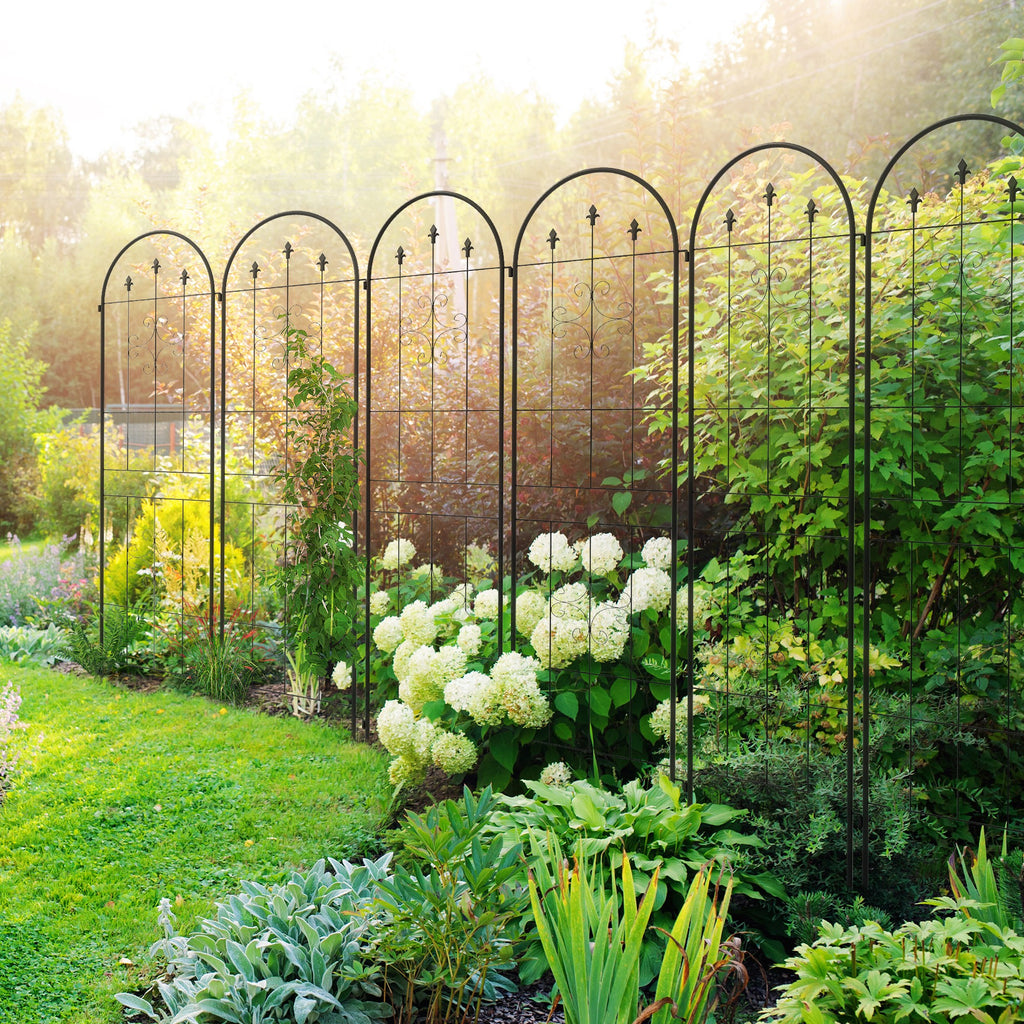 Metal Trellis Set of 6, Garden Trellis for Climbing Plants Support Frames, Arrow Design