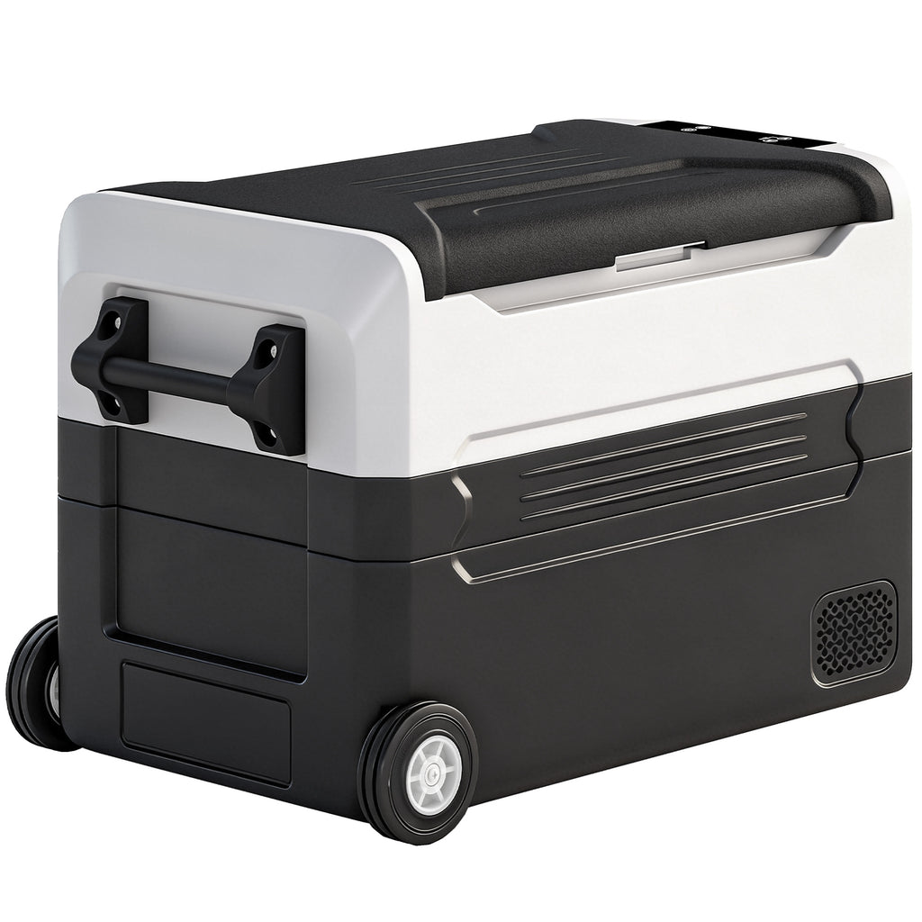12 Volt Car Refrigerator, 42QT Car Fridge with App Control, 12/24V DC and 100-240V AC, Black