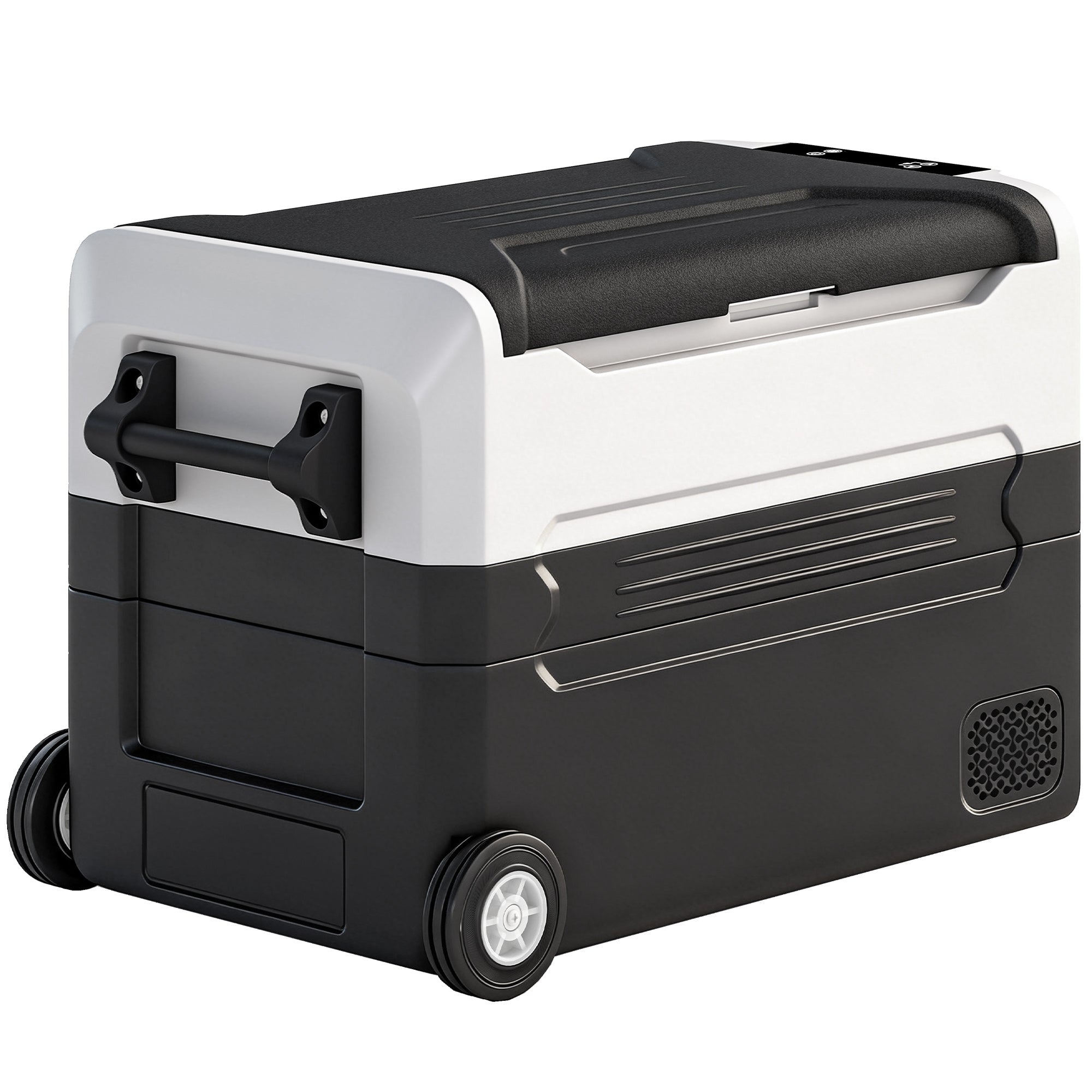 12 Volt Car Refrigerator, 42QT Car Fridge with App Control, 12/24V DC and 100-240V AC, Black