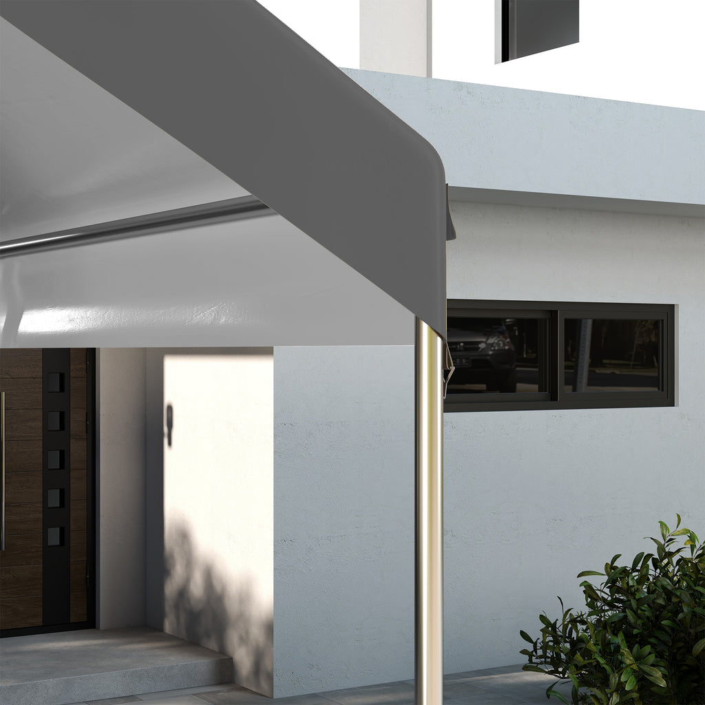 10 x 20ft Carport Replacement Canopy, UV Resistant Garage Car Cover with Ball Bungee Cords, Dark Grey