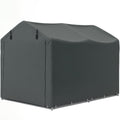 Outdoor Storage Shed, UV Resistant Bike Tent with Roll-up Zipper Door, Portable Shed for Bike, Motorcycle, Dark Grey