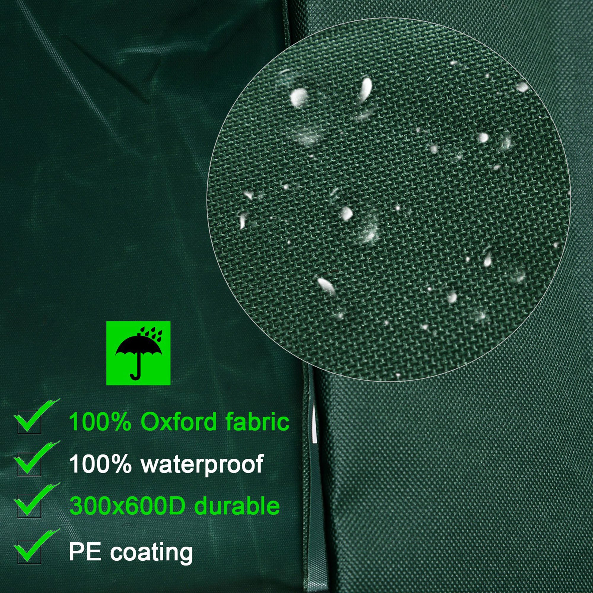 Outdoor Furniture Cover 81" x 57" Waterproof Garden Patio Rattan Wicker UV Rain Protector Oxford Dark Green