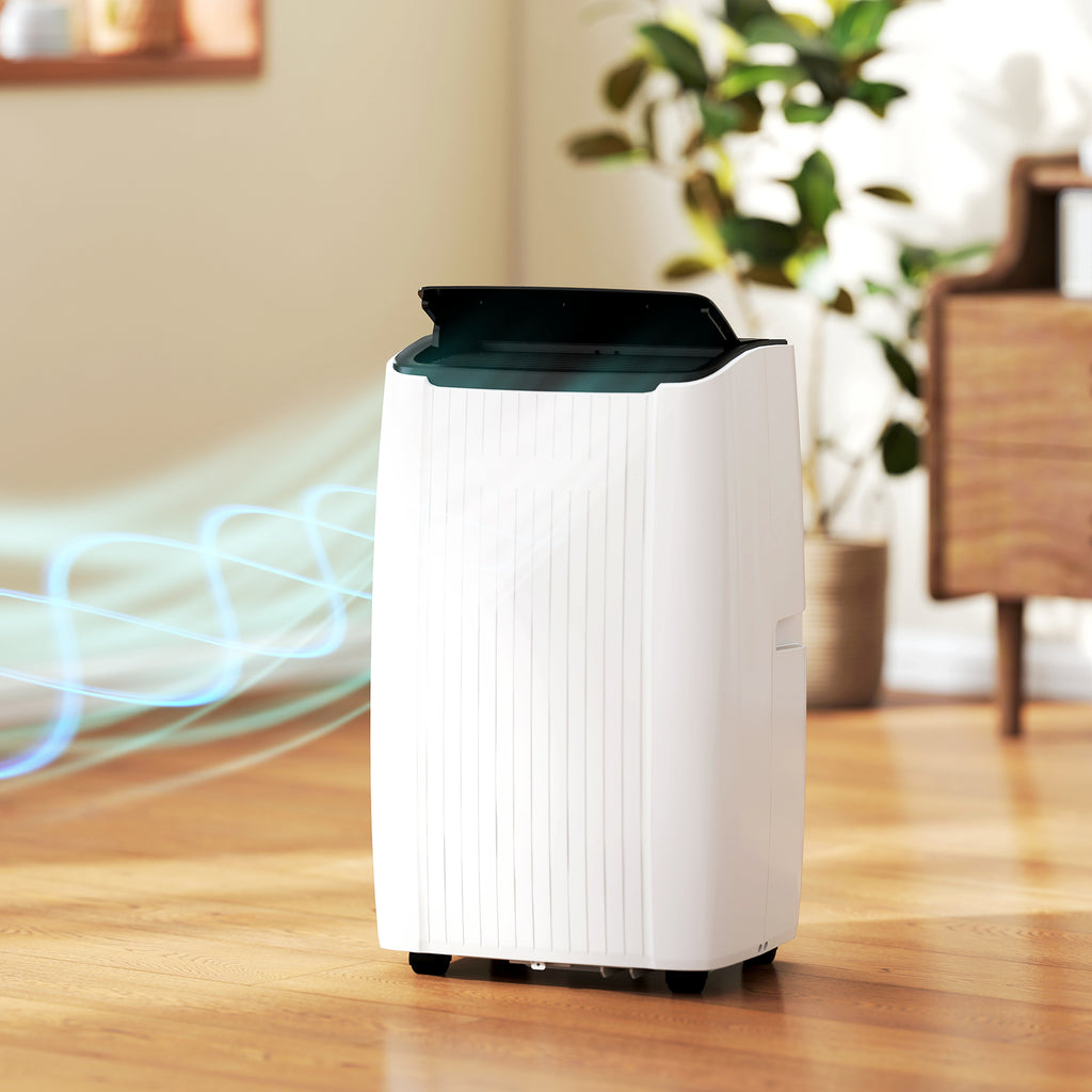 12000 BTU 5-in-1 Portable Air Conditioner with Cool, Heat, Dehumidifier, Fan, Sleep, WiFi Voice Control, White