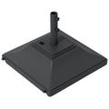 Square Umbrella Base with Wheels, 99 lbs Water or 132 lbs Sand Filled, with Double Adjustable Knob, Black