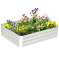Galvanized Raised Garden Bed, 4' x 3' x 1' Outdoor Metal Planter Box, Raised Bed for Growing Flowers and Herbs