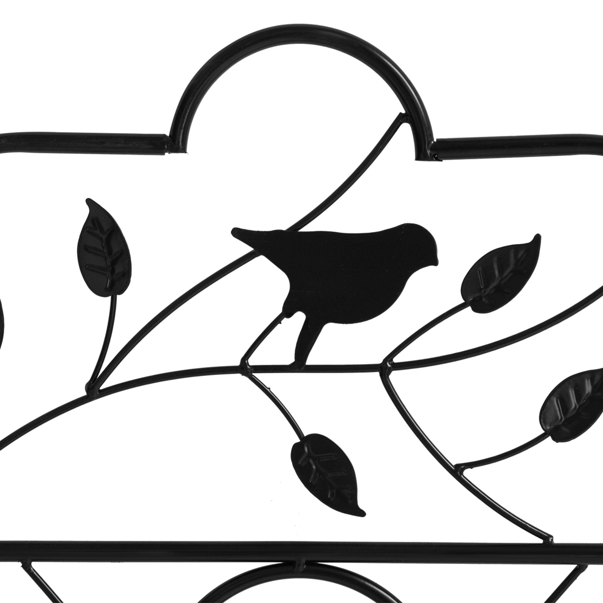 2 Pack Garden Trellis for Climbing Plants, Outdoor Metal Grid Panels with Birds and Leaves, for Roses, Vine Flower, Cucumber, Clematis, 59" Tall
