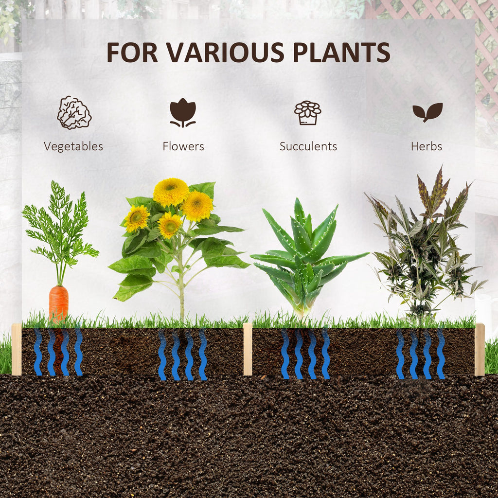 39" x 36" Screwless Hexagon Planter Box, Raised Garden Bed, Herb Garden for Vegetables, Flowers, Natural