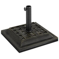20 lbs Square Resin Patio Umbrella Stand Base Coated Pole Market Umbrella Parasol Holder Bronze