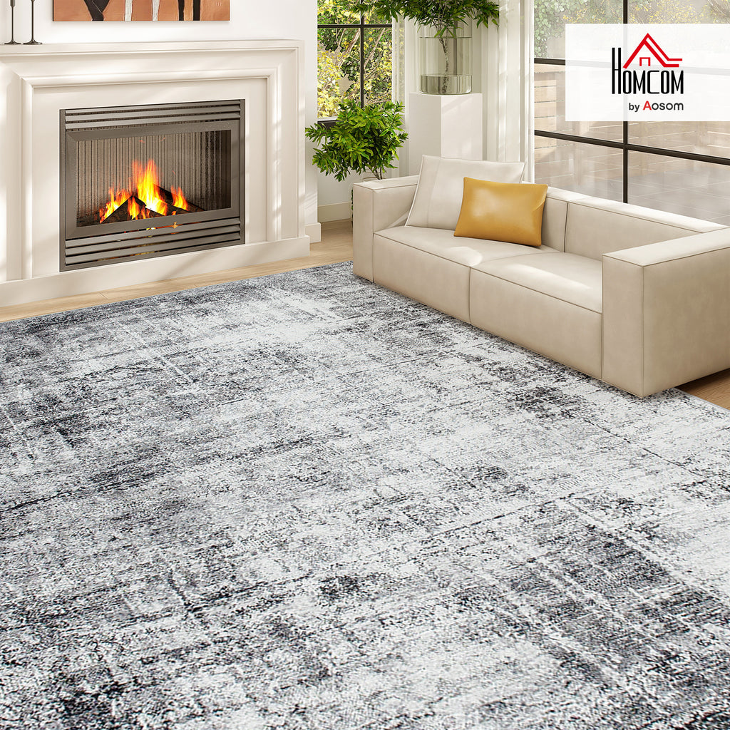 Area Rug for Living Room 9x12, Modern Abstract Machine Washable Rug, Non-Slip Carpet for Bedroom, Dining Room, Grey
