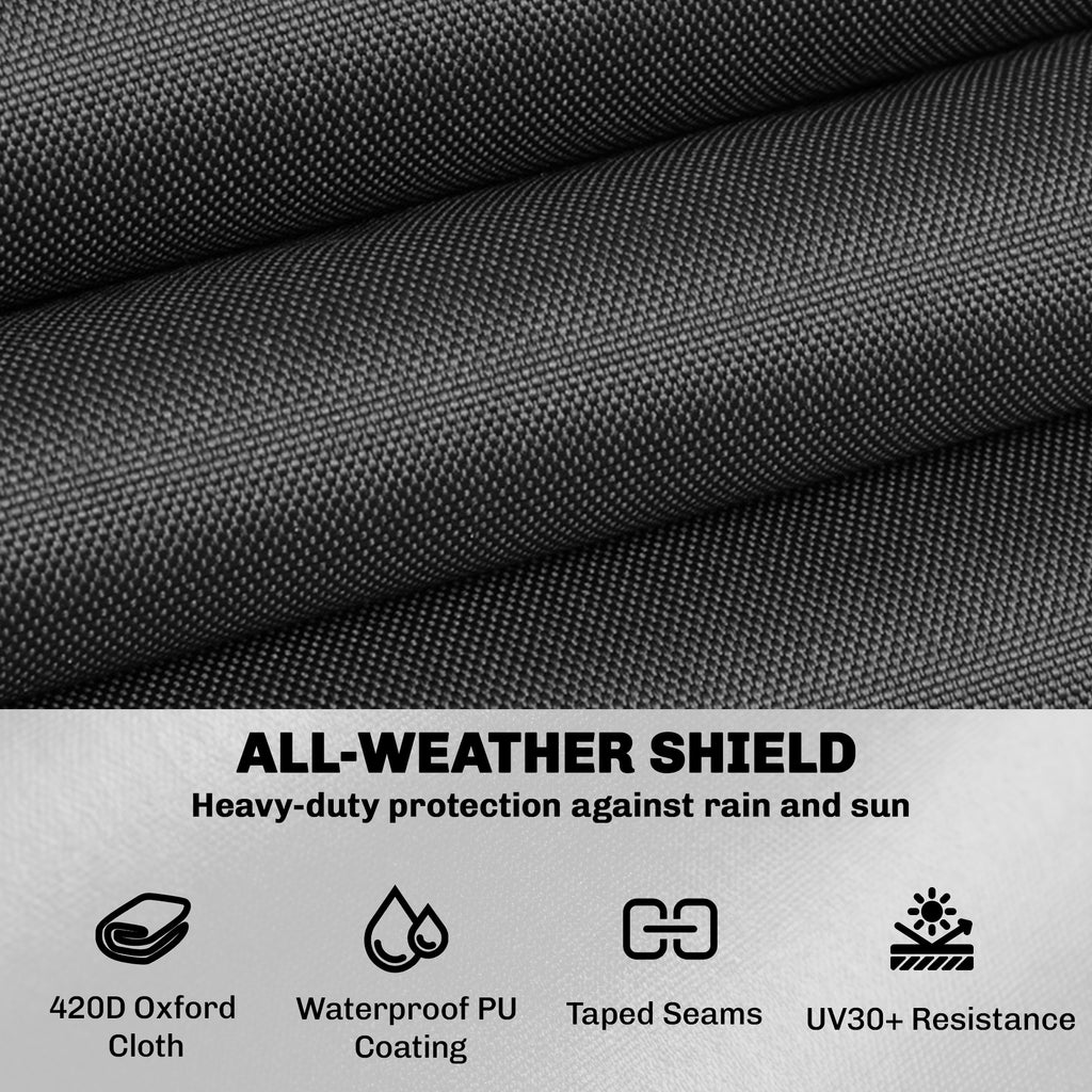 Patio Furniture Cover, Waterproof 420D Heavy Duty Outdoor Furniture Cover with Air Vents, 55.1" x 55.1" x 28.1", Black