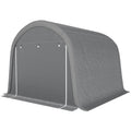 10' x 10' Outdoor Storage Tent, Heavy Duty and Waterproof Portable Shed for Bike, Motorcycle & Garden Tools, Light Grey