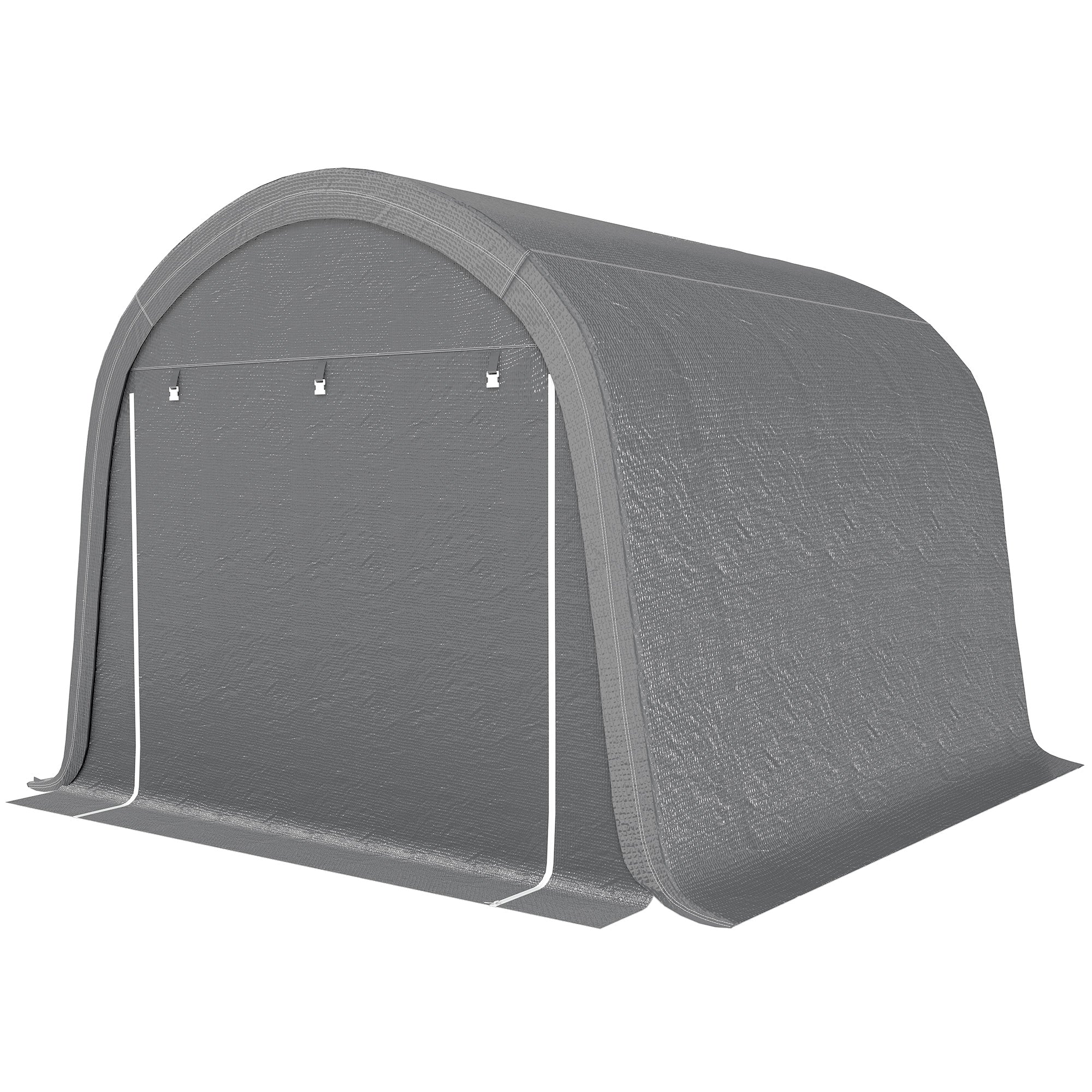10' x 10' Outdoor Storage Tent, Heavy Duty and Waterproof Portable Shed for Bike, Motorcycle & Garden Tools, Light Grey