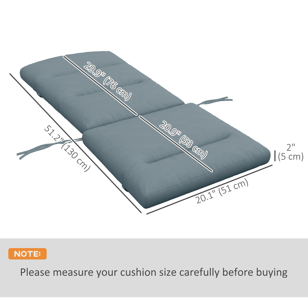 Patio Chair Cushion for Adirondack Chairs Replacement Cushion with Back and Ties, Dark Grey