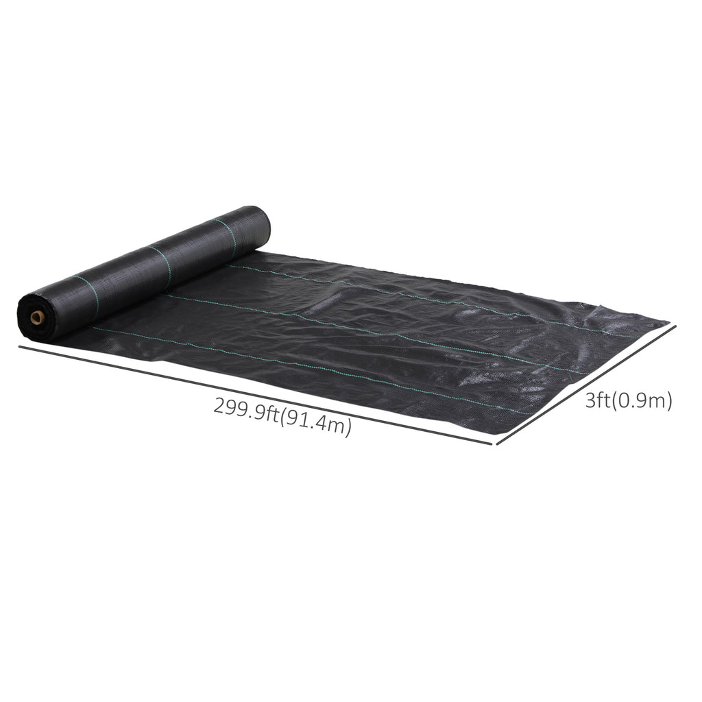 3ft x 300ft Weed Barrier, Landscape Fabric, for Greenhouse Yard Garden Weed Control, Heavy-Duty & Easy Setup, 2oz