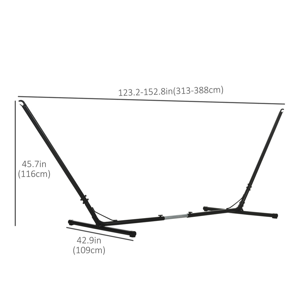 Adjustable Hammock Stand, Fits 10-13 ft Hammocks Up to 264lbs Capacity,Black