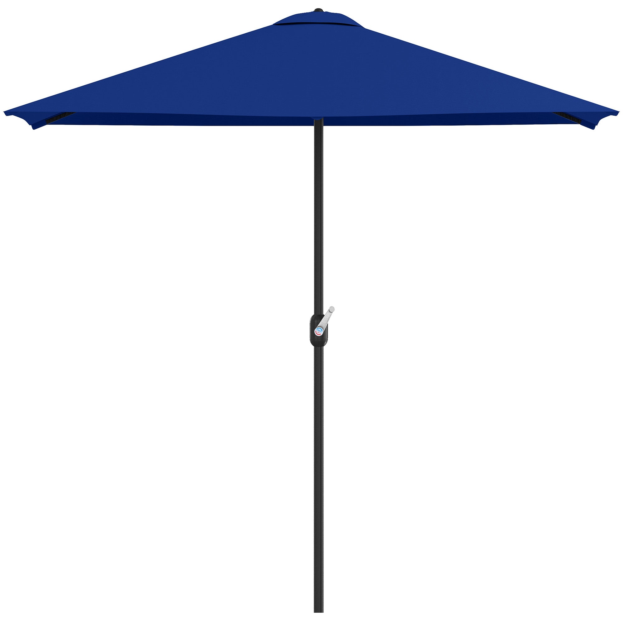 8ft Half Round Umbrella Outdoor Balcony Parasol Patio Garden Outdoor Window Sun Shade w/ 5 Ribs