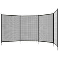 4-Panel Swimming Pool Fence, Aluminium Rustproof Pool Fencing, 4' x 12', Black