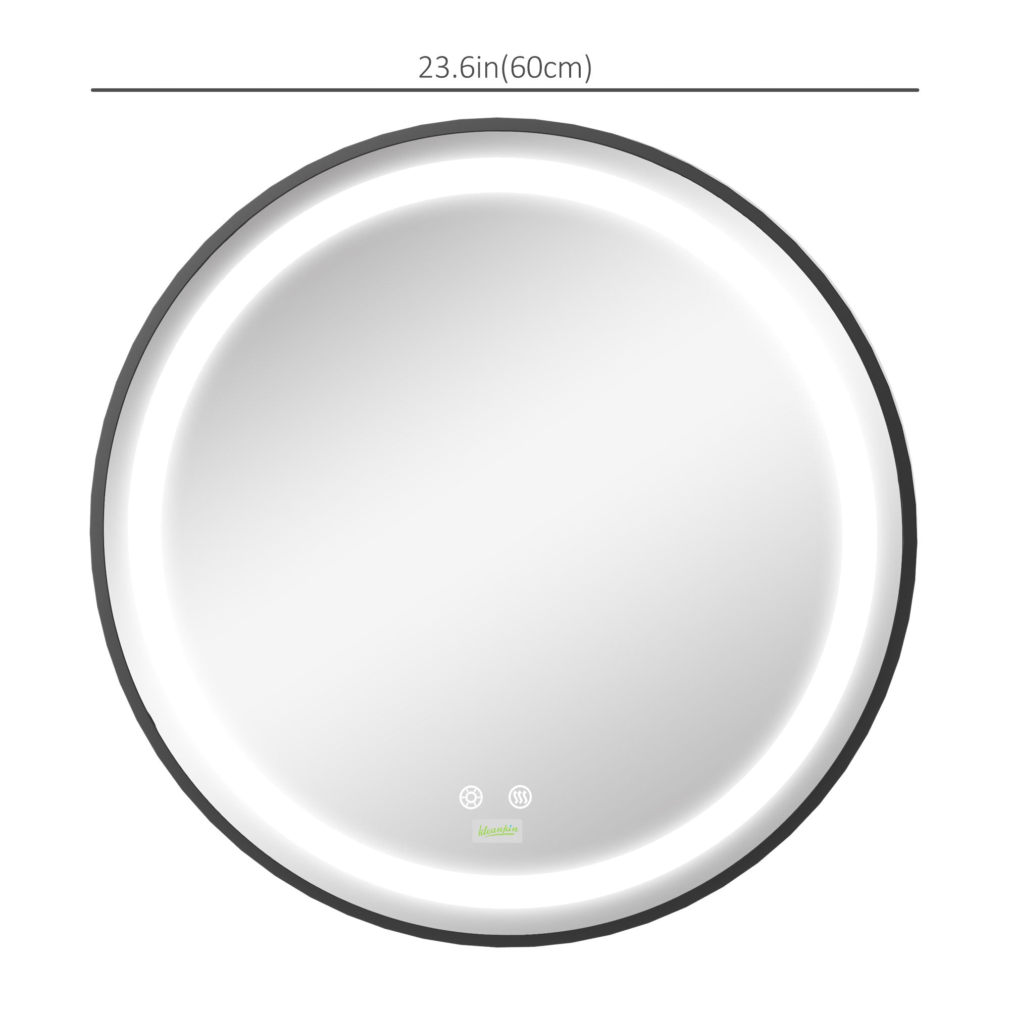 LED Bathroom Mirror for Vanity, Dimmable Lighted Anti Fog Wall Mirror with 3 Temperature Colors, Plug-in, 24 Inch