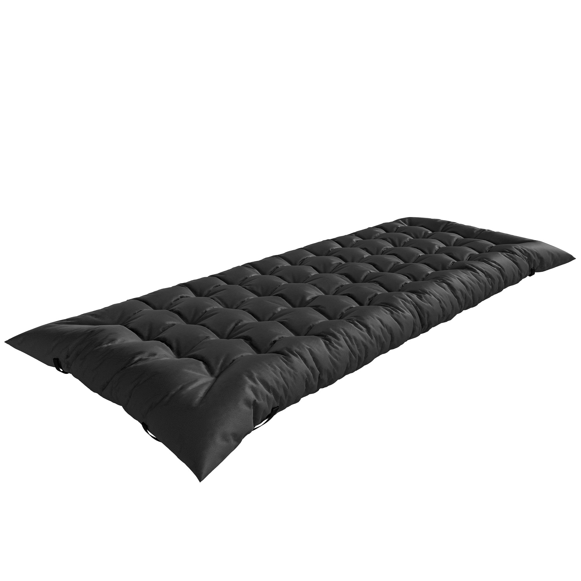 Sleeping Mat, Camping Mat Pad with Elastic Straps, Black