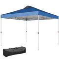 Pop Up Canopy Waterproof Canopy Tent with Carrying Bag for Parties Garden BBQs 9.8' x 9.8', Blue