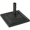 26 lb Heavy Duty Patio Umbrella Base, Square Resin Market Umbrella Stand for Outdoor, Garden, Backyard, Black