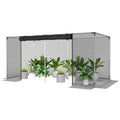 Galvanized Steel Crop Cage, Plant Protection Tent with Zippered Door, 8' x 4', Black