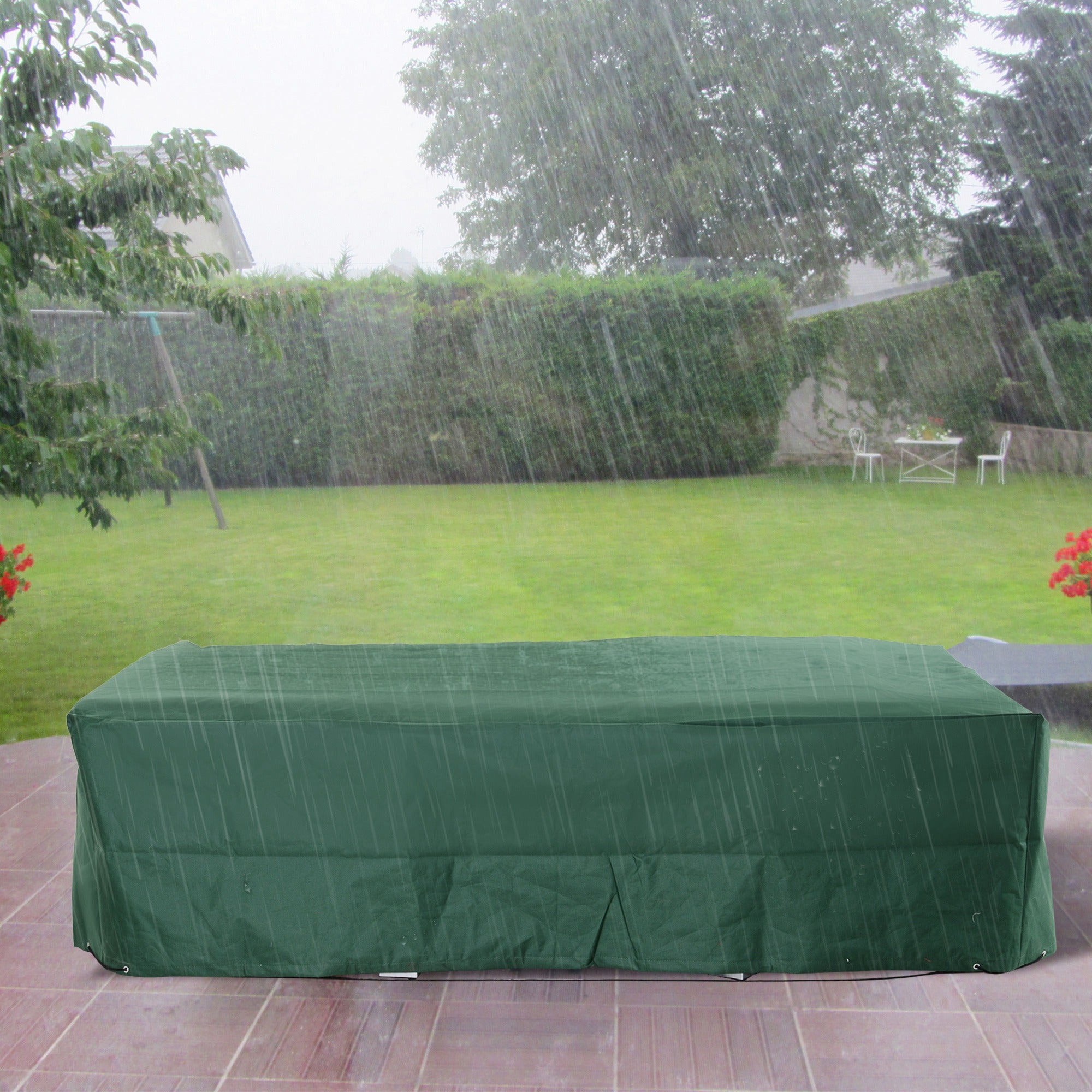 Patio Furniture Covers, Waterproof, Windproof and Anti-UV 300D Oxford Fabric Large Outdoor Furniture Cover for Outdoor Sectional Sofa Set, 97" x 65" x 26", Green