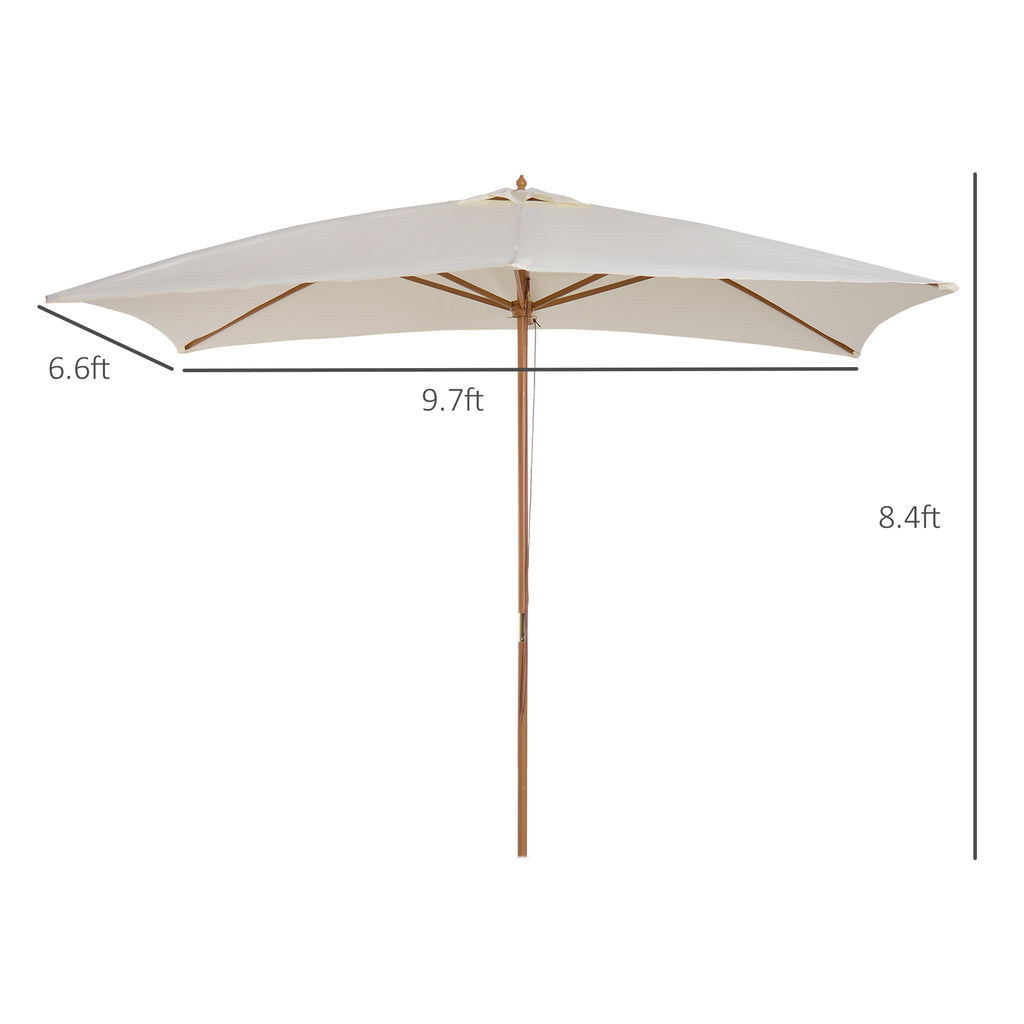 Patio Umbrella Market Patio Sun Umbrella Rectangle Cream White