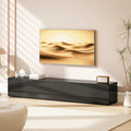 Floating TV Stand for TVs up to 75 Inch, High Gloss Black Entertainment Center
