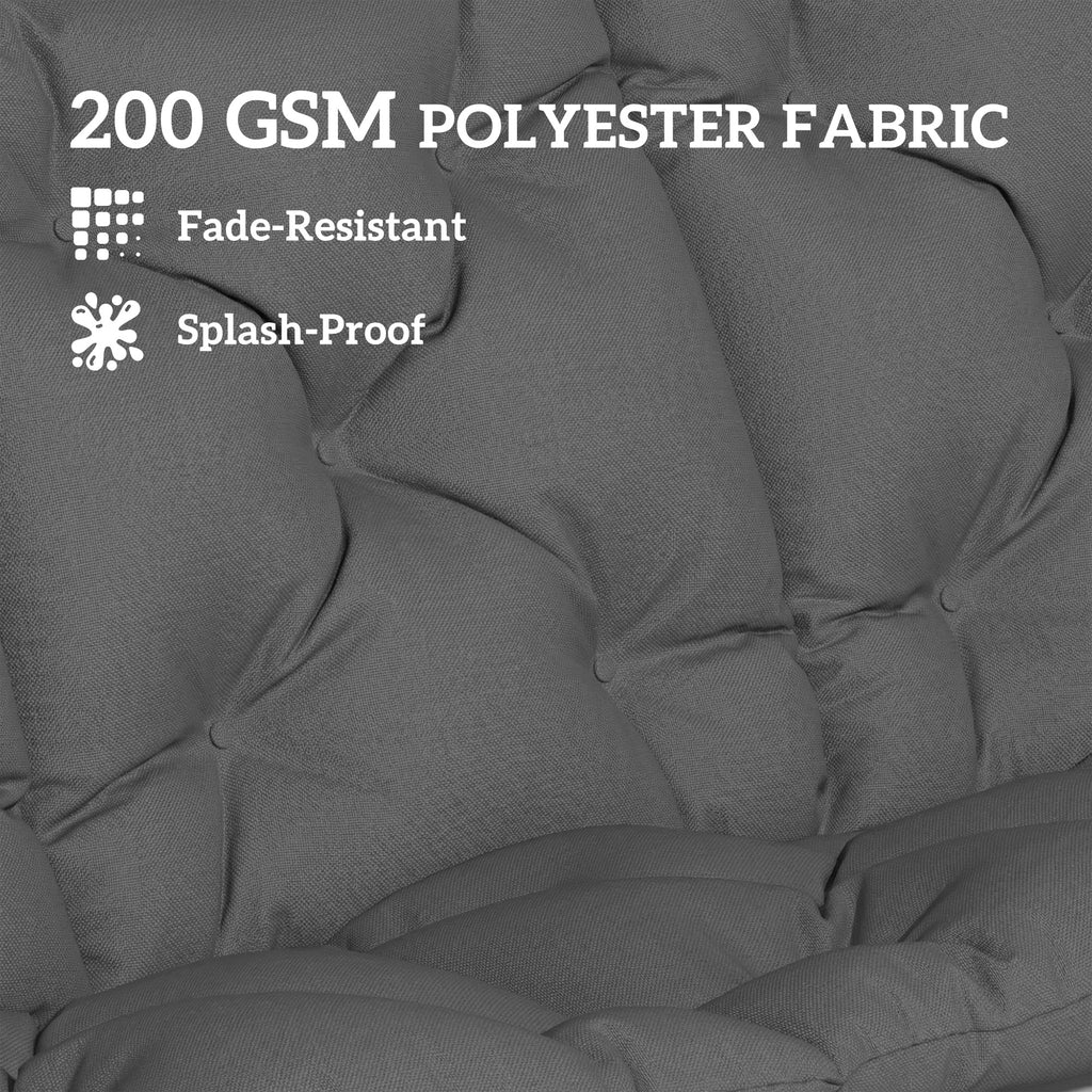 Bench Cushion Water-Repellent Outdoor Furniture Pad Seater Swing Chair 59.1" x 39.4" Dark Grey