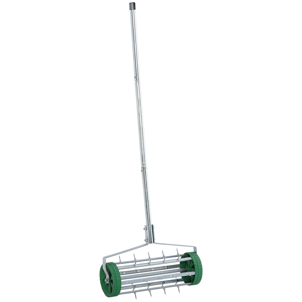 Manual Lawn Aerator with Adjustable Handle, Lawn Aerator Machine, Grass Aerator for Lawn, Yard, Garden