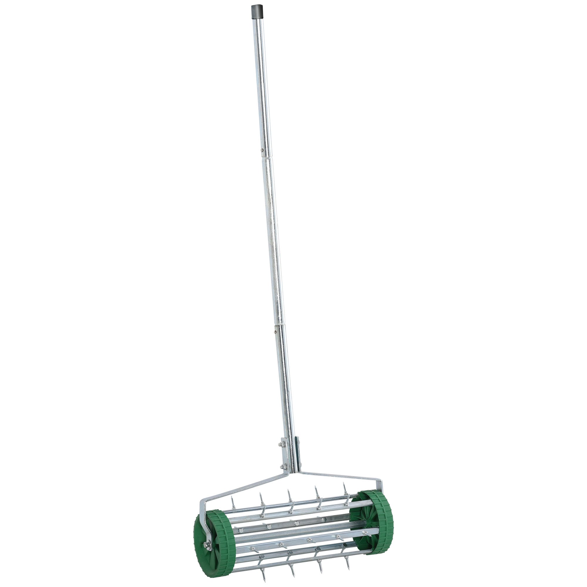 Manual Lawn Aerator with Adjustable Handle, Lawn Aerator Machine, Grass Aerator for Lawn, Yard, Garden