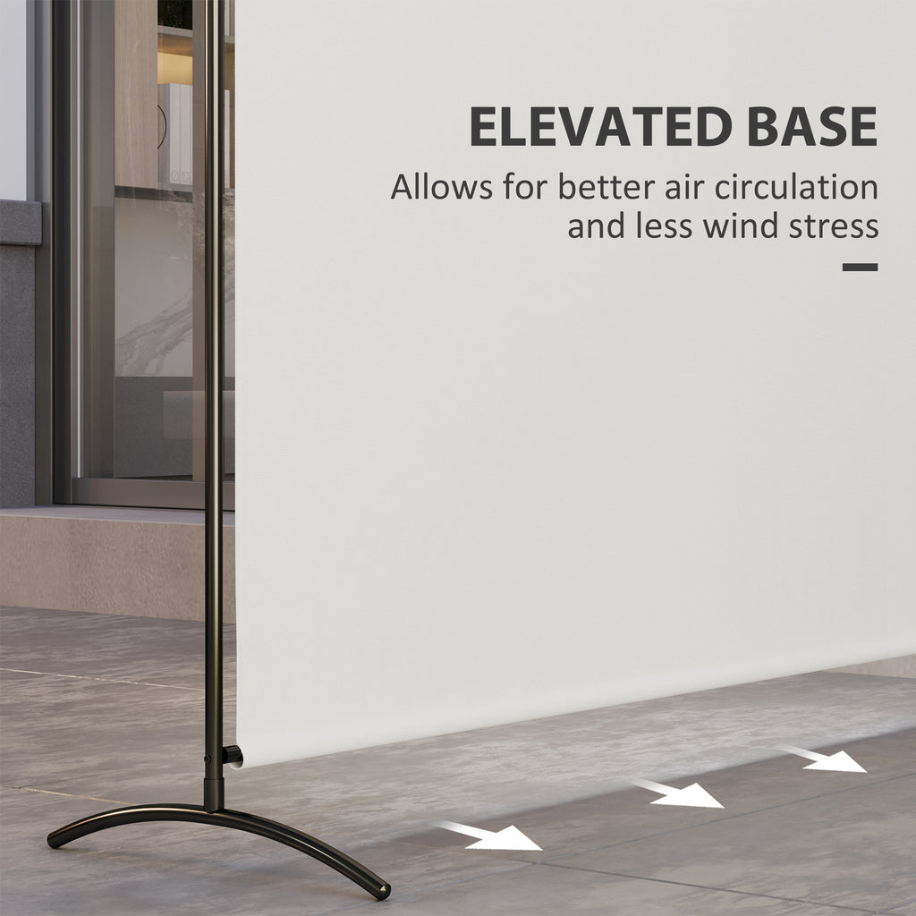 Single Panel Room Divider, UV30+ Privacy Screen, Indoor Outdoor Privacy Panel with Stable Base, Beige