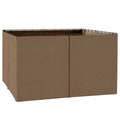 Gazebo Curtains, 10' x 12' Universal Replacement Privacy Curtain, 4-Panels Sidewall with Hooks/C-Rings, Brown