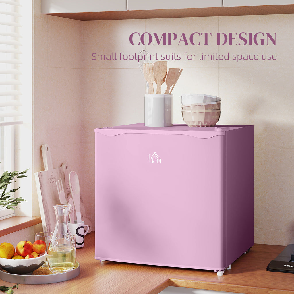 1.1 Cu. Ft. Mini Freezer, Compact Upright Freezer with Reversible Door, Removable Shelf, Adjustable Temperature, Pink