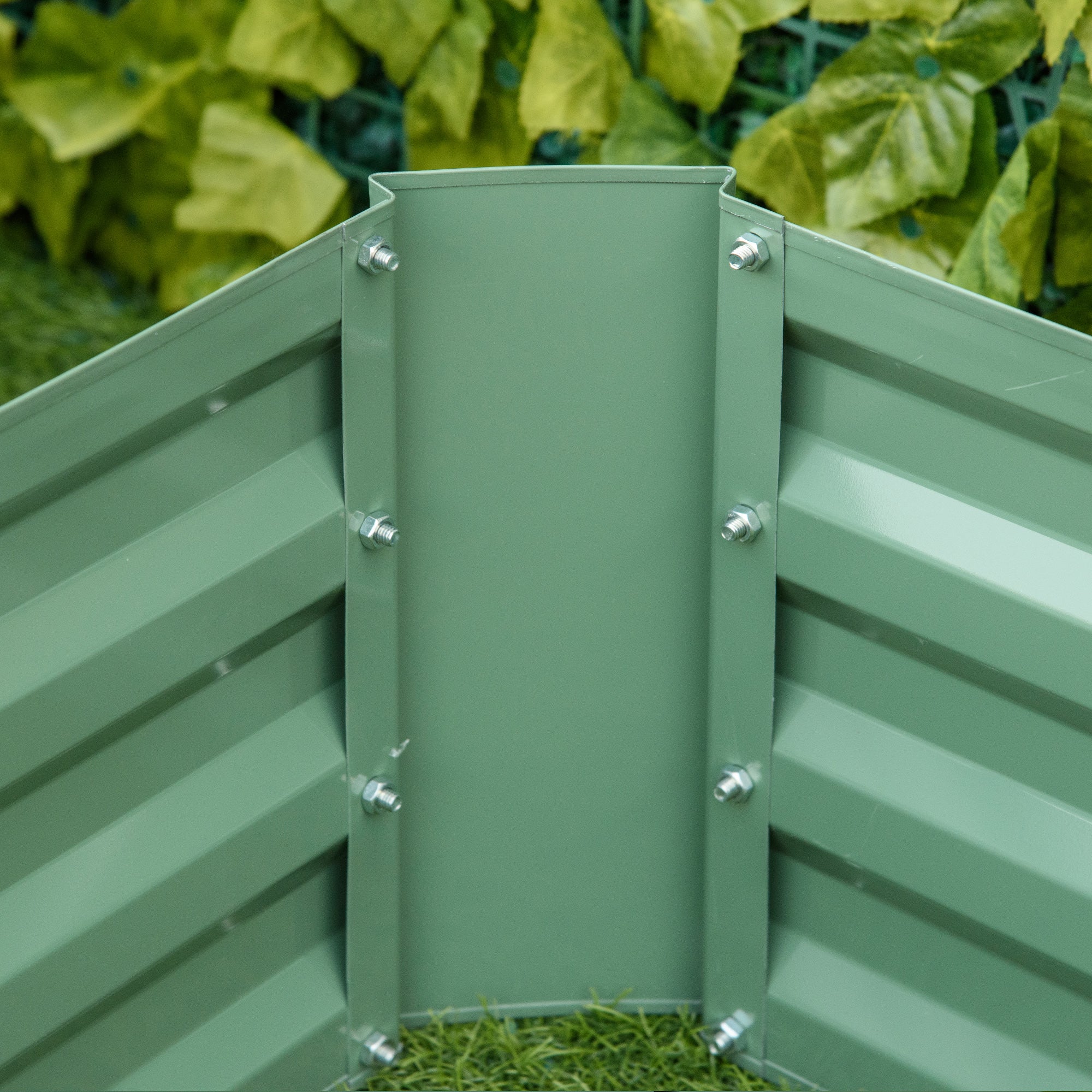 39" x 39" x 12" Set of 2 Raised Garden Bed, Elevated Planter Box with Galvanized Steel Frame for Growing Flowers, Herbs, Succulents, Green