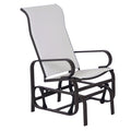 Outdoor Mesh Glider Swing Chair Patio Garden Rocking Gliding Seat Yard Porch Furniture, Brown Beige