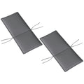 Outdoor Chair Cushions Set of 2 High Back Patio Seat Cushions UPF50+ Fade Resistant Yarn-Dyed Polyester, Dark Grey