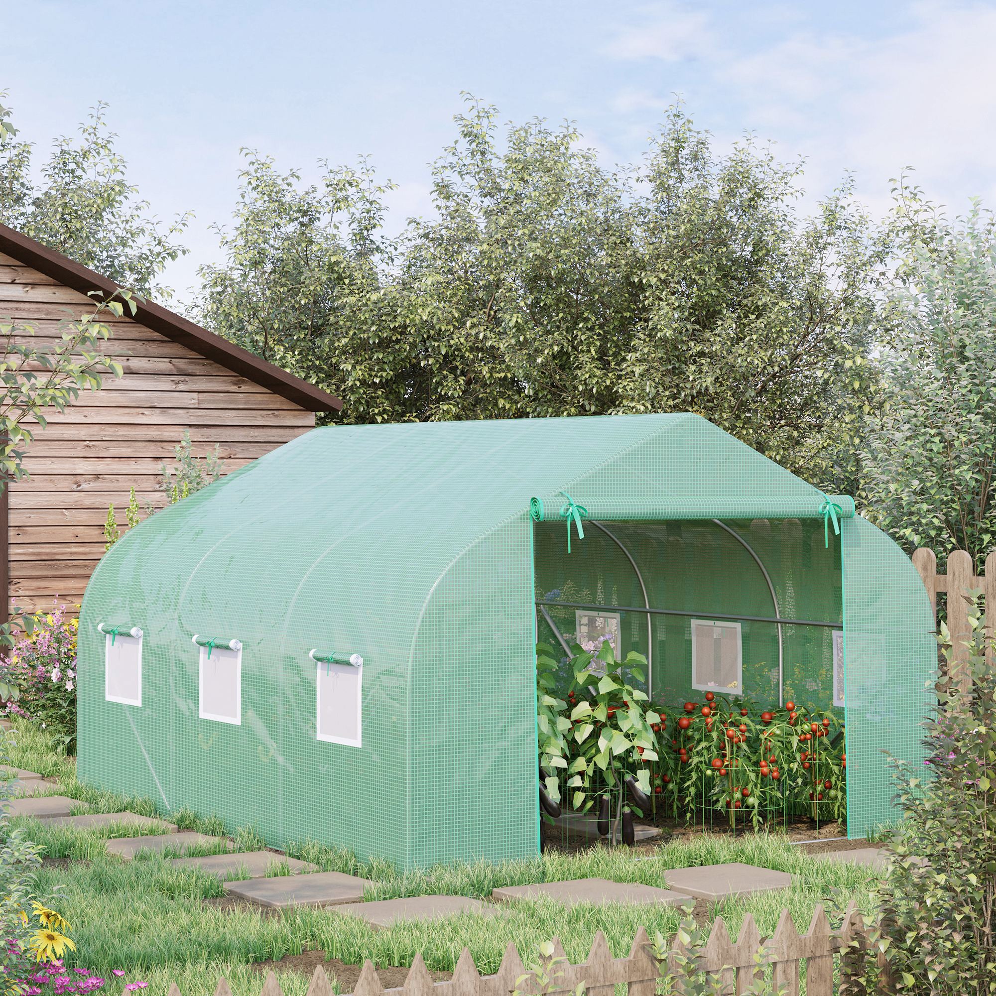 Outdoor Greenhouse Walk-In Greenhouse Portable Greenhouse Canada Garden Plant Flower Seed Greenhouse W/ Premium Steel Frame