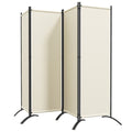 Folding Room Divider, Privacy Screen for Home Office Bedroom, 5.6FT Tall, Cream White