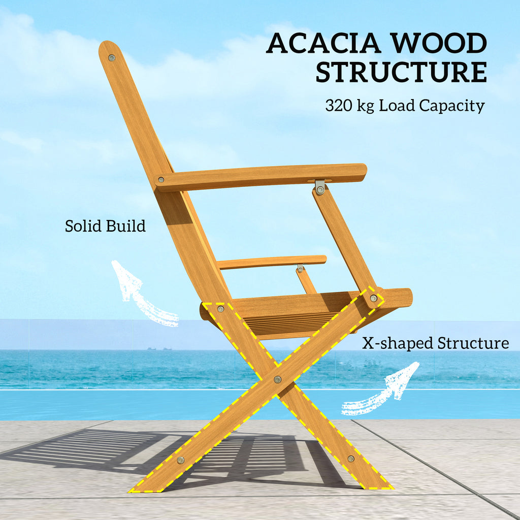 46.5" Foldable Wood Outdoor Bench with Backrest and Armrests for Outdoors, Patio, Porch, Park, Teak