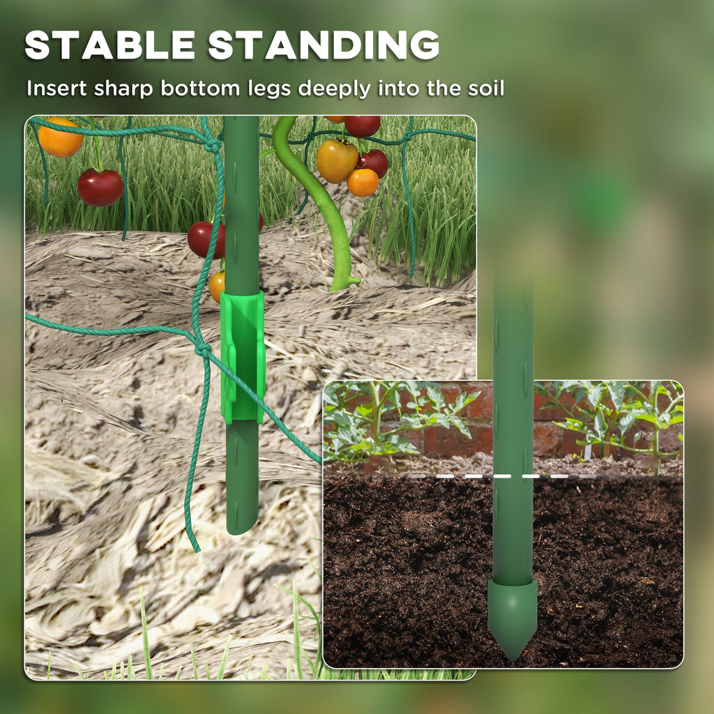 Arched Garden Trellis w/ Climbing Net Metal Cucumber Plant Trellis A-Frame for Climbing Plants 57" x 66" x 81"