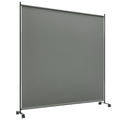 Indoor Room Divider with Castor Wheels, Rolling Privacy Screen for Home Office Bedroom, 6ft Tall