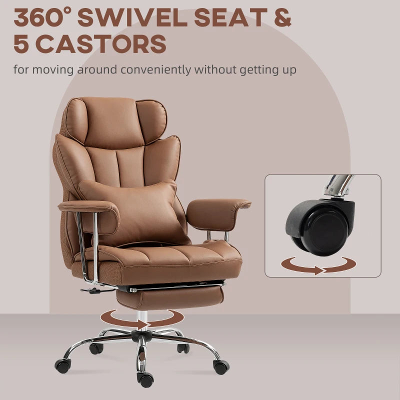 400LBS Capacity Executive Office Chair with 6-Point Vibration Massage