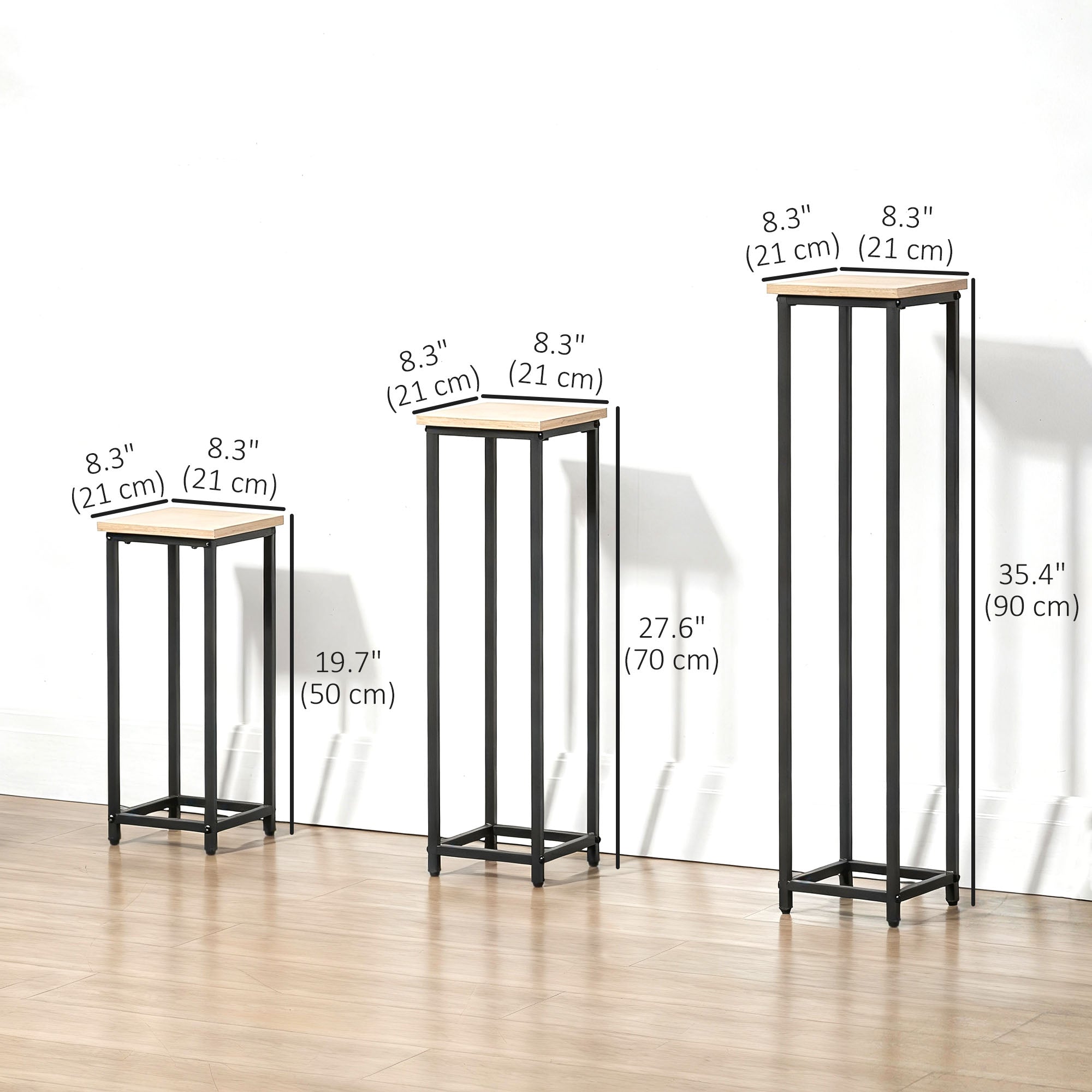 3 Packs Plant Stand Indoor, Metal Plant Stand Outdoor Plant Rack, Decorative Flower Display Holder for Patio Garden