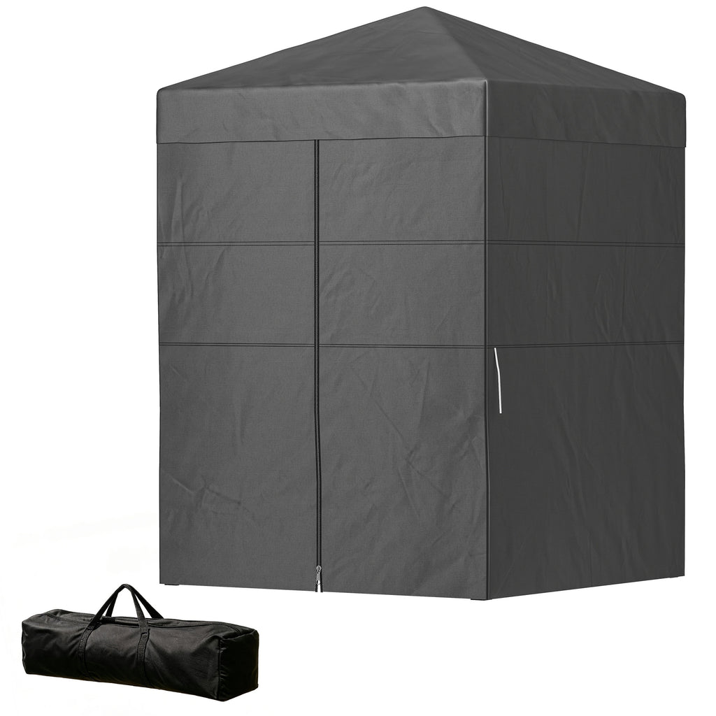 5 x 5 ft Compact Pop Up Canopy Tent, UPF 50+ Changing Room, Portable Instant Privacy Canopy with Mesh Window, Dark Grey