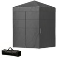 5 x 5 ft Compact Pop Up Canopy Tent, UPF 50+ Changing Room, Portable Instant Privacy Canopy with Mesh Window, Dark Grey