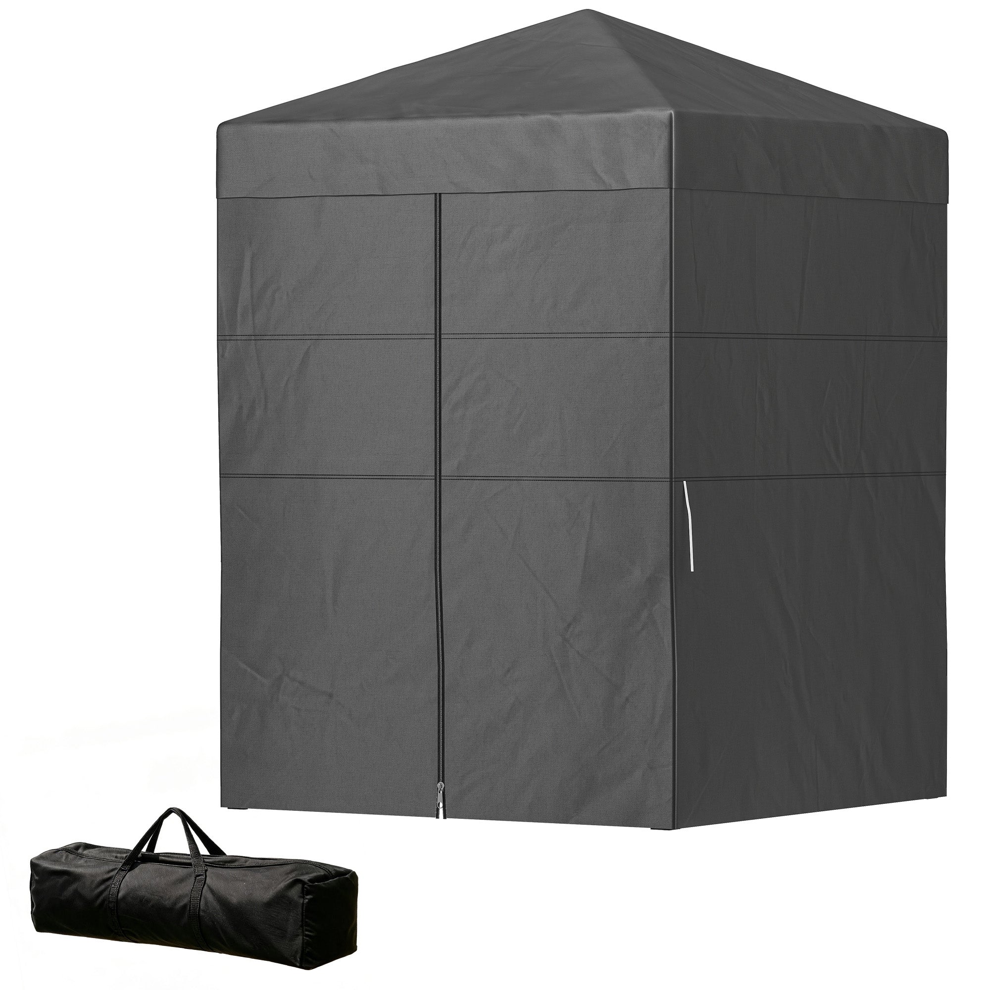 5 x 5 ft Compact Pop Up Canopy Tent, UPF 50+ Changing Room, Portable Instant Privacy Canopy with Mesh Window, Dark Grey