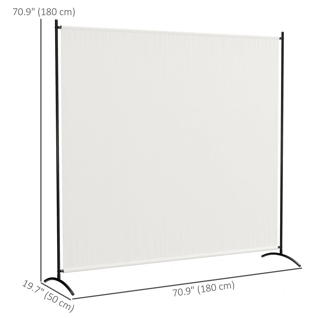 Single Panel Room Divider, UV30+ Privacy Screen, Indoor Outdoor Privacy Panel with Stable Base, Beige